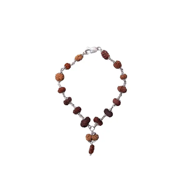1 -14 Mukhi Rudraksha Silver Bracelet – image 4