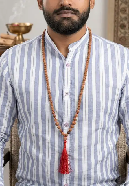 1-14 Mukhi Rudraksha with Gauri Shankar kantha indonesia Indrani Mala – image 5