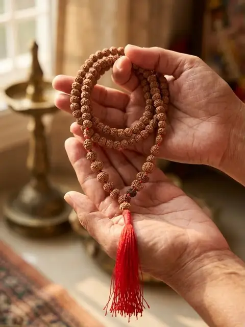 1-14 Mukhi Rudraksha with Gauri Shankar kantha indonesia Indrani Mala – image 7