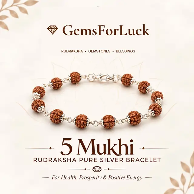 5 Mukhi Pure Silver Bracelet