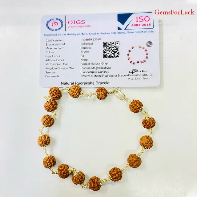 5 Mukhi Pure Silver Bracelet – image 3