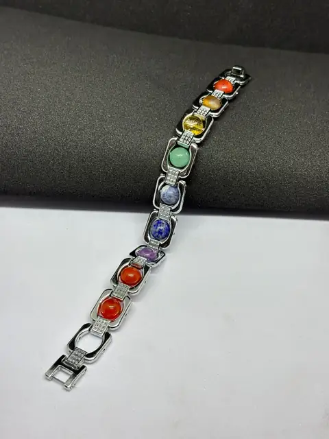 7 Chakra Crystal Bracelet for Stress Relief, Confidence, and Inner Peace