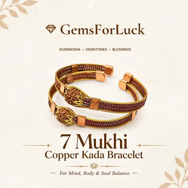 7 Mukhi rudraksha bracelet with copper wire