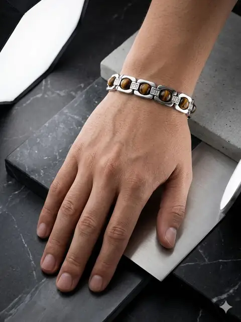 Certified 8mm Tiger Eye Bracelet – Natural Healing Crystal Bracelet for Men & Women – image 2