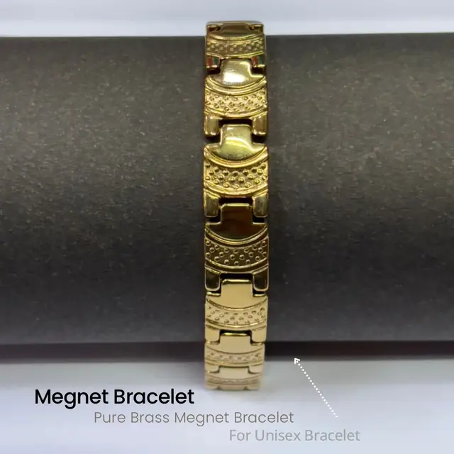 GemsForLuck Bio Magnetic Double Tone Titanium Bracelet for Men & Women – image 4