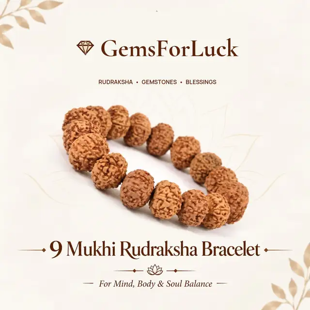 9 Mukhi Rudraksha Bracelet