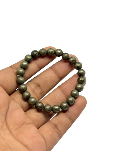 GemsForLuck Natural Pyrite Crystal Bracelet for Men & Women – image 4
