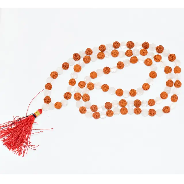 Natural Rudraksha & Sphatik Mala – image 3