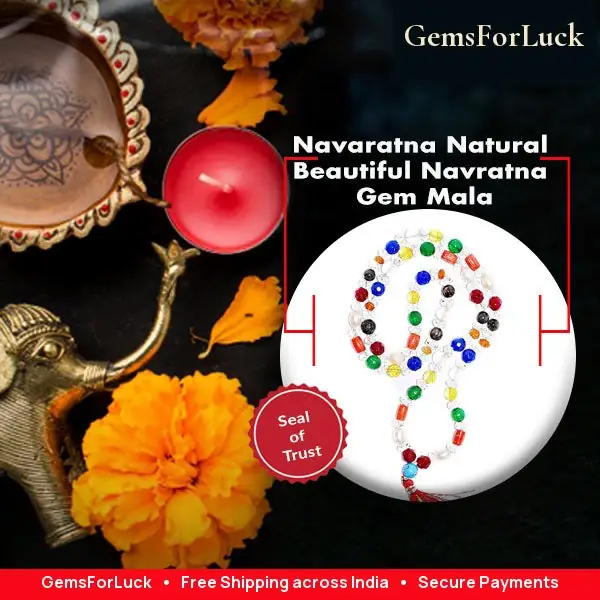 Navaratna Natural Beautiful NavRatna Gem Mala – image 2