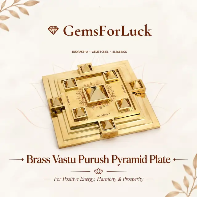 Brass Vastu Purush Pyramid Yantra Chowki 9x9 Inch