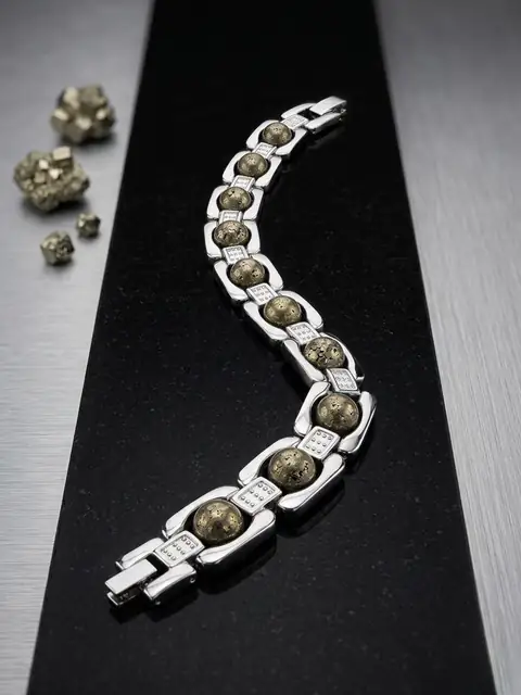 Pyrite Stone Bracelet for Confidence & Protection – image 3