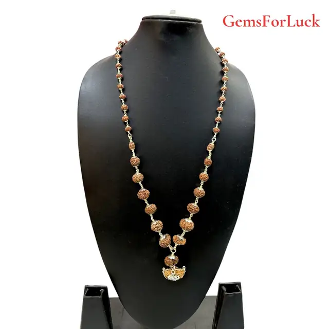 1 -14 Mukhi Rudraksha Silver Kantha indonesia – image 14