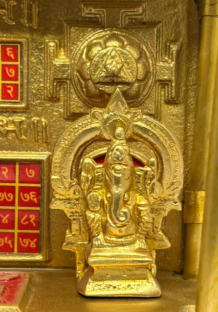 Saubhagya Lakshmi Ganesh Yantra – Brass Puja Yantra for Wealth, Prosperity & Auspiciousness (Size-5*5 Inches) – image 5