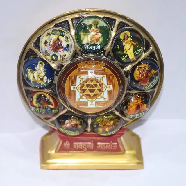 Shri Navdurga Maha Yantra in Brass – image 3