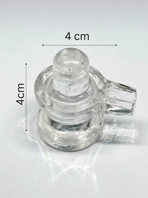 Sphatik Shivling (4 cm) with Jaladhari – Premium Crystal Shiva Lingam for Home Temple – image 3
