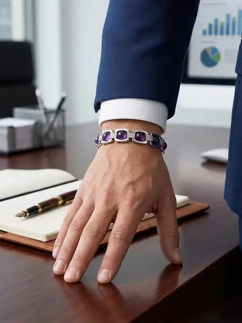 Stylish Amethyst Bracelet for Men & Women – image 2