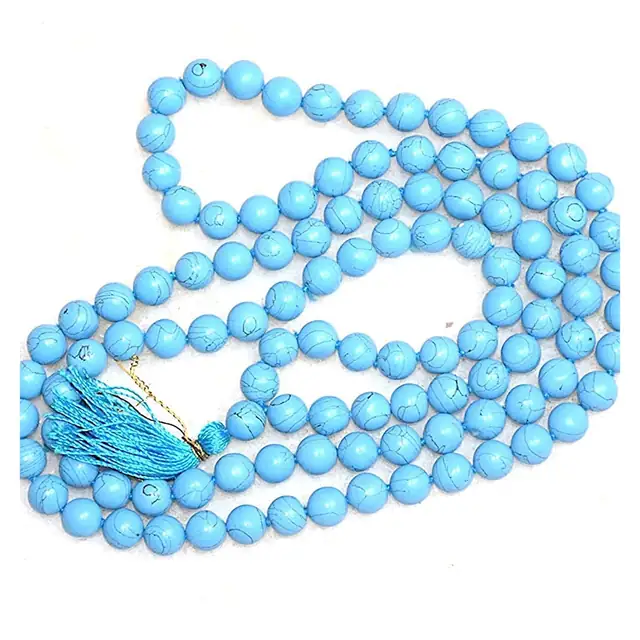 Turquoise/Firoza Hand Knotted Mala – image 6