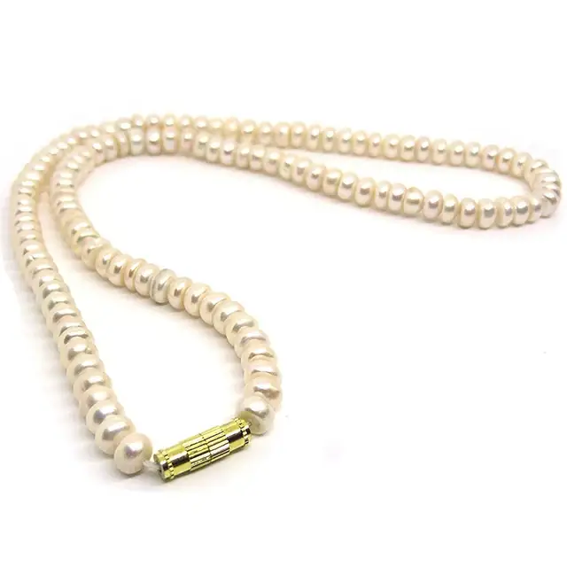 White Real Pearl Saccha Moti Mala – image 4